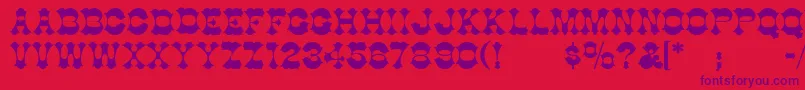 Police CottonwoodSemibold – polices violettes sur fond rouge