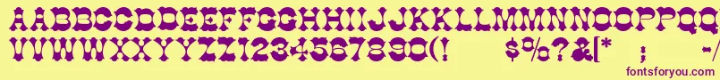 CottonwoodSemibold Font – Purple Fonts on Yellow Background