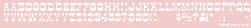 CottonwoodSemibold-Schriftart – Weiße Schriften auf rosa Hintergrund