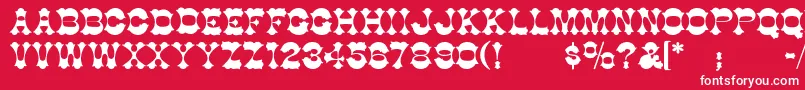 CottonwoodSemibold-Schriftart – Weiße Schriften auf rotem Hintergrund