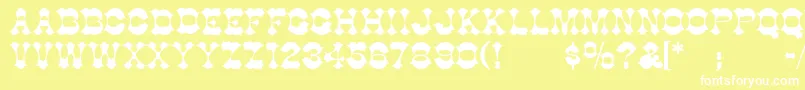 CottonwoodSemibold Font – White Fonts on Yellow Background