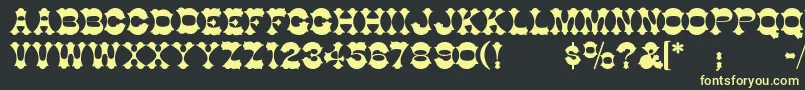 フォントCottonwoodSemibold – 黒い背景に黄色の文字