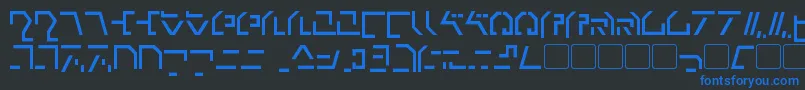 ModernCybertronic Font – Blue Fonts on Black Background