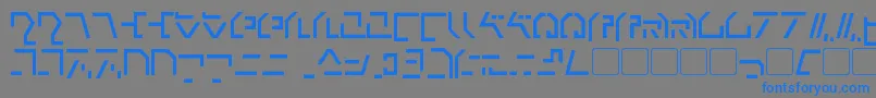 ModernCybertronic Font – Blue Fonts on Gray Background