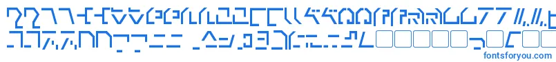 ModernCybertronic Font – Blue Fonts on White Background