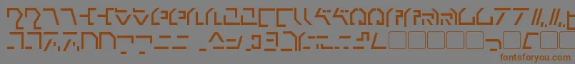 ModernCybertronic Font – Brown Fonts on Gray Background