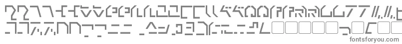 Czcionka ModernCybertronic – szare czcionki na białym tle