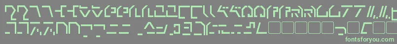 ModernCybertronic Font – Green Fonts on Gray Background