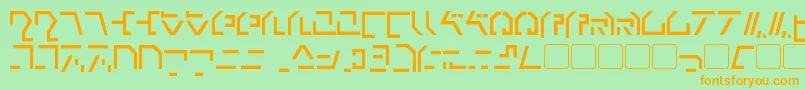 More about ModernCybertronic Font ModernCybertronic Font – Orange Fonts on Green Background
