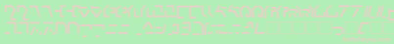 ModernCybertronic Font – Pink Fonts on Green Background