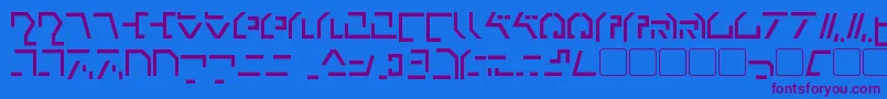 ModernCybertronic Font – Purple Fonts on Blue Background