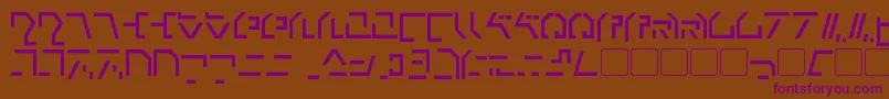 ModernCybertronic Font – Purple Fonts on Brown Background