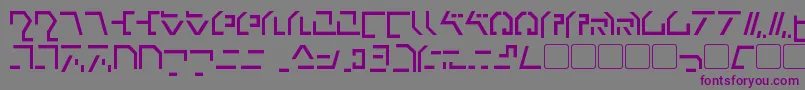 ModernCybertronic Font – Purple Fonts on Gray Background