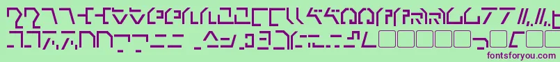ModernCybertronic Font – Purple Fonts on Green Background