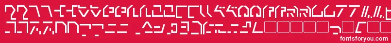 Шрифт ModernCybertronic – белые шрифты на красном фоне