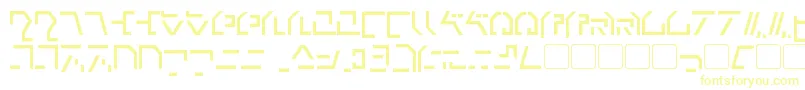 Więcej informacji o czcionce ModernCybertronic Czcionka ModernCybertronic – żółte czcionki na białym tle