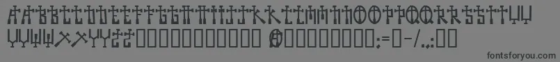 Шрифт Becross – чёрные шрифты на сером фоне