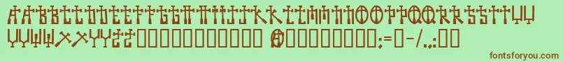 Шрифт Becross – коричневые шрифты на зелёном фоне