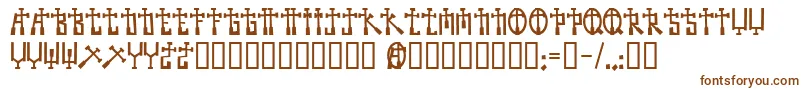 Шрифт Becross – коричневые шрифты на белом фоне