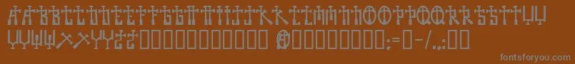 フォントBecross – 茶色の背景に灰色の文字