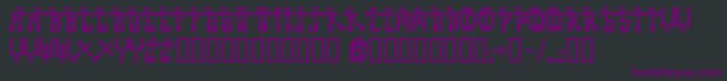 Więcej informacji o czcionce Becross Czcionka Becross – fioletowe czcionki na czarnym tle