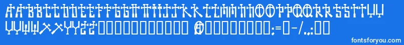 フォントBecross – 青い背景に白い文字