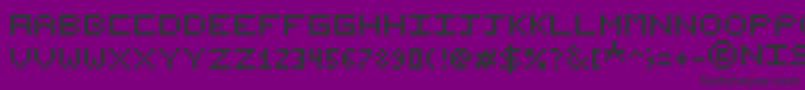 フォントNishukiPixels – 紫の背景に黒い文字