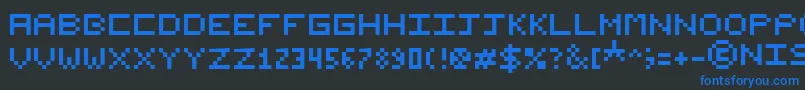 NishukiPixels Font – Blue Fonts on Black Background