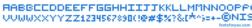 NishukiPixels Font – Blue Fonts on White Background
