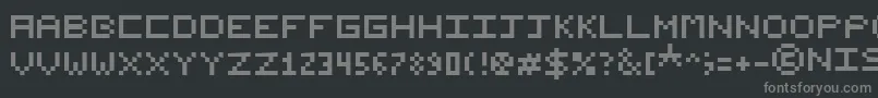 Czcionka NishukiPixels – szare czcionki na czarnym tle