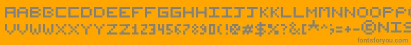 NishukiPixels Font – Gray Fonts on Orange Background