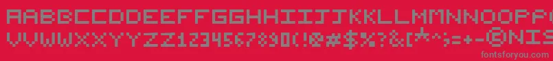 NishukiPixels Font – Gray Fonts on Red Background