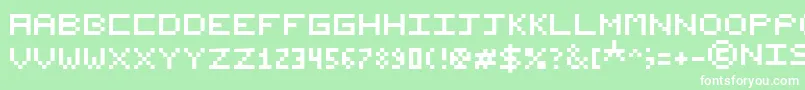 NishukiPixels Font – White Fonts on Green Background