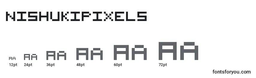 Размеры шрифта NishukiPixels