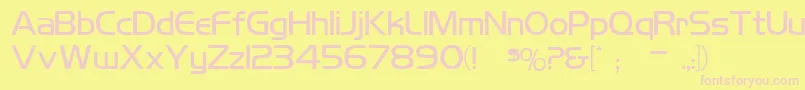 BadTimes1 Font – Pink Fonts on Yellow Background