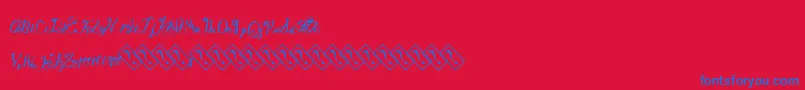 Winebasement-fontti – siniset fontit punaisella taustalla