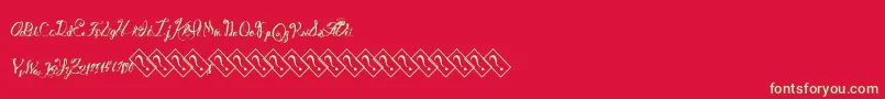 Winebasement Font – Green Fonts on Red Background