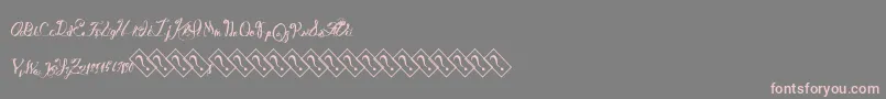フォントWinebasement – 灰色の背景にピンクのフォント