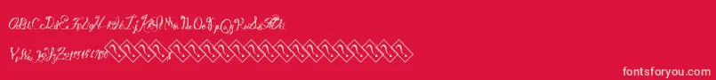 Winebasement Font – Pink Fonts on Red Background