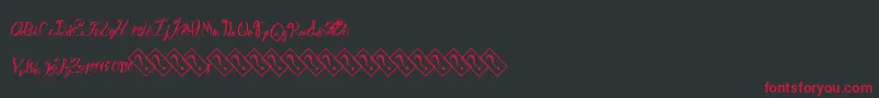 Winebasement Font – Red Fonts on Black Background