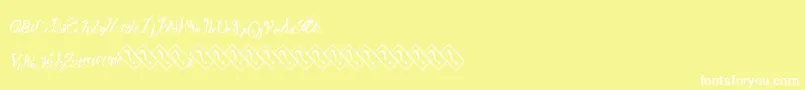 フォントWinebasement – 黄色い背景に白い文字