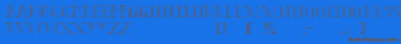Capitals Font – Brown Fonts on Blue Background