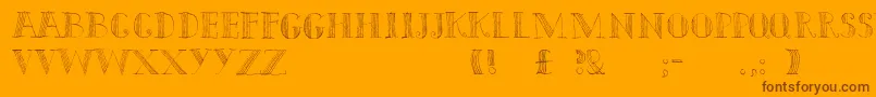 Подробнее о шрифте Capitals Шрифт Capitals – коричневые шрифты на оранжевом фоне