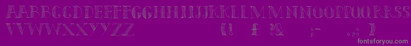 Więcej informacji o czcionce Capitals Czcionka Capitals – szare czcionki na fioletowym tle