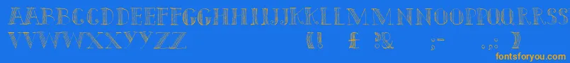 More about Capitals Font Capitals Font – Orange Fonts on Blue Background