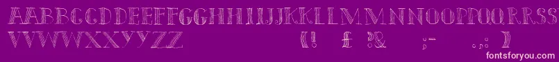 Weitere Informationen zur Capitals-Schriftart Capitals-Schriftart – Rosa Schriften auf violettem Hintergrund