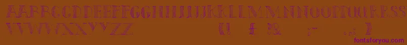 Capitals Font – Purple Fonts on Brown Background