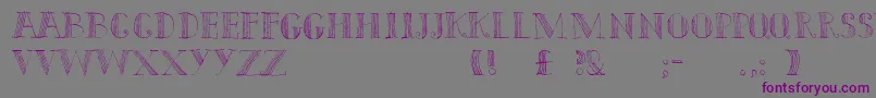 Capitals Font – Purple Fonts on Gray Background