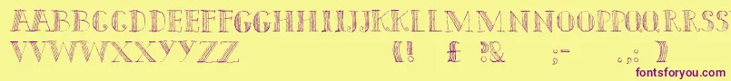 Подробнее о шрифте Capitals Шрифт Capitals – фиолетовые шрифты на жёлтом фоне