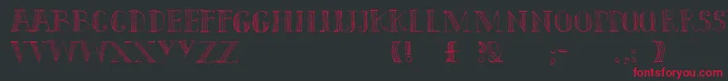 Capitals Font – Red Fonts on Black Background